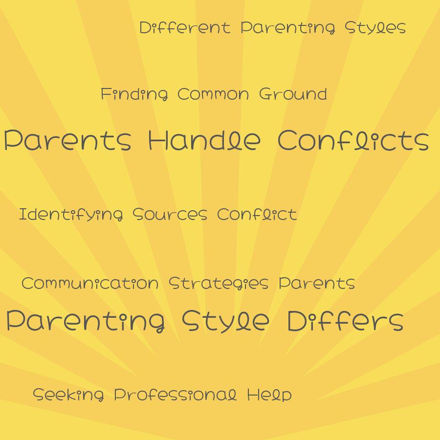 how do parents handle conflicts with their child when their parenting style differs